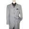 Steve Harvey Silver Grey Shadow Stripes Super 120's Merino Wool Suit w/ Pleated Lapels